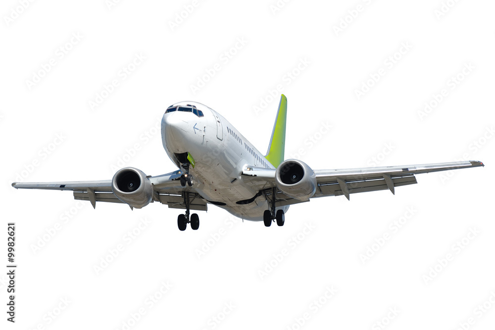 Plane isolated on a clean white background.