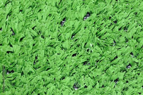 close-up of artificial green grass