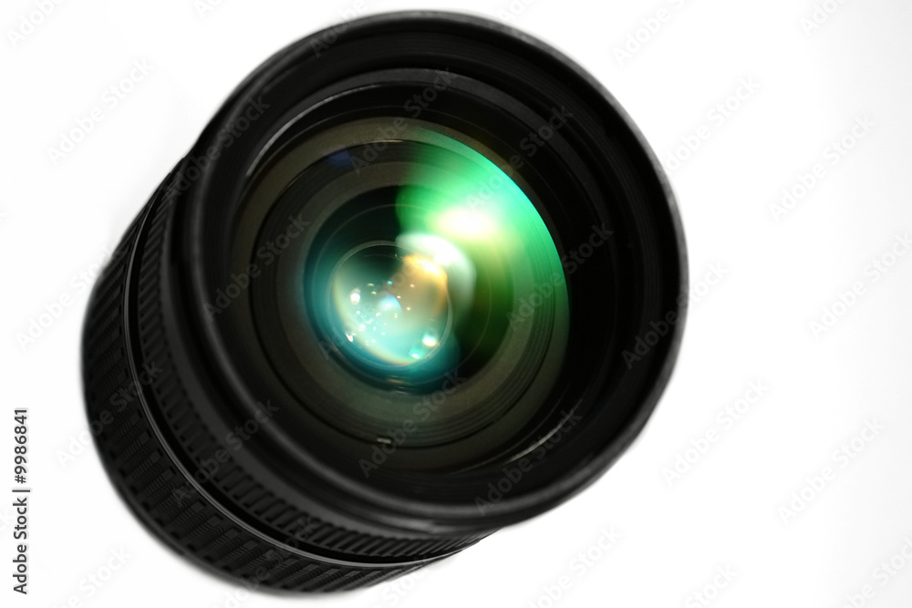 camera lens on white background camera lens on white background
