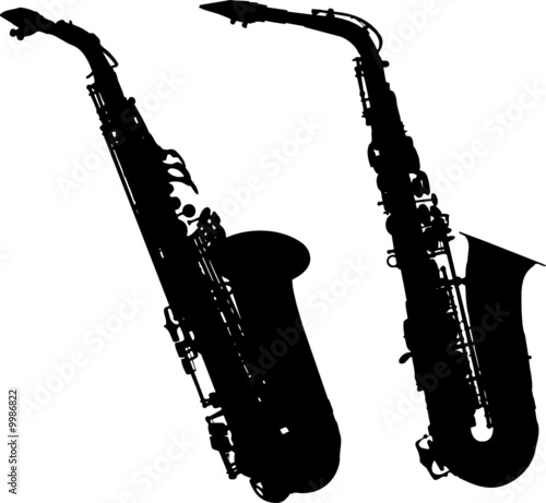 silhouettes saxophone