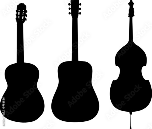 silhouettes instruments de musique