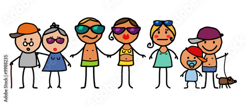 famille en été