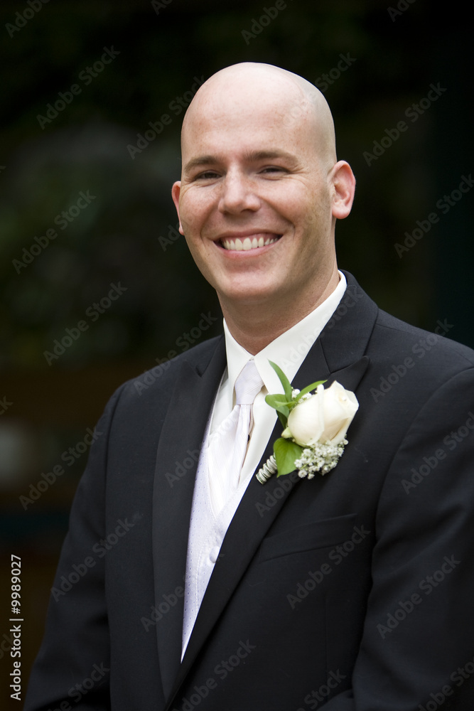 Happy, Excited, Proud Groom on Wedding Day Happy, Excited, Proud Groom on Wedding Day