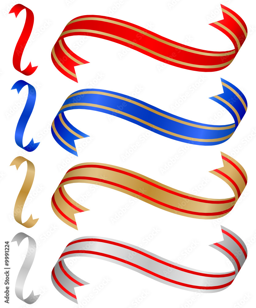 Obraz premium ribbons set 4