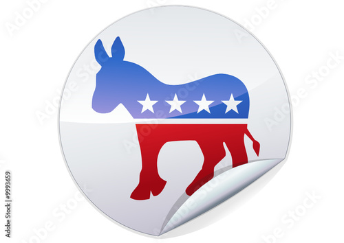 Sticker de l'âne démocrate