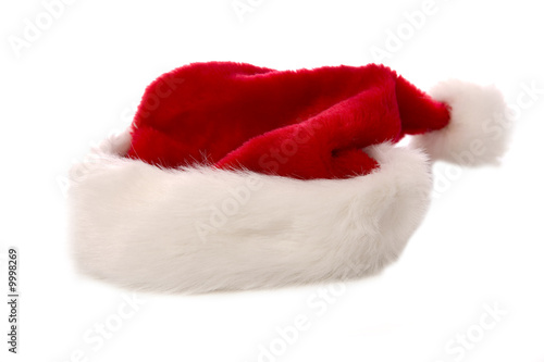 A Christmas "Santa Claus" hat on a white background