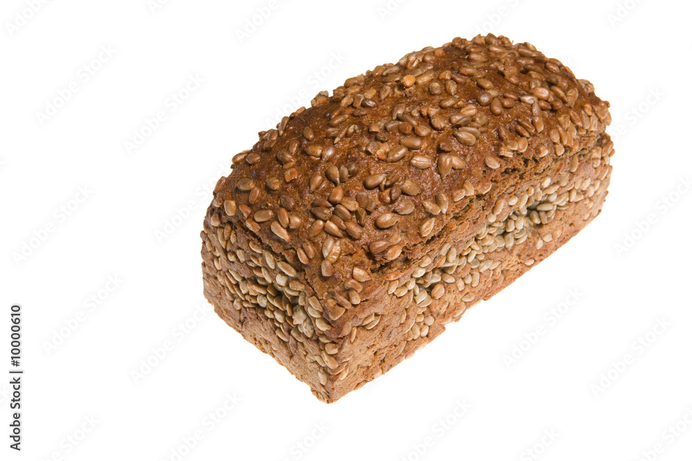 Brown bread isolated on white Brown bread isolated on white