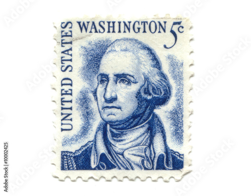US postage stamp on white background 5c
