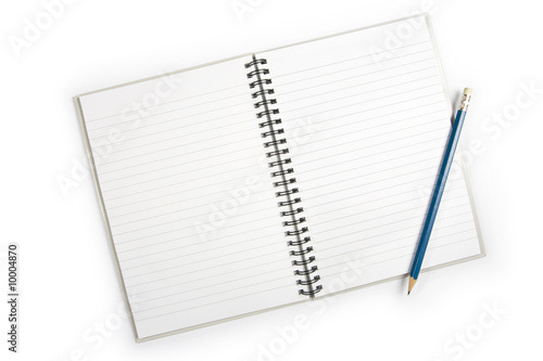 A double page spread of a lined notepad