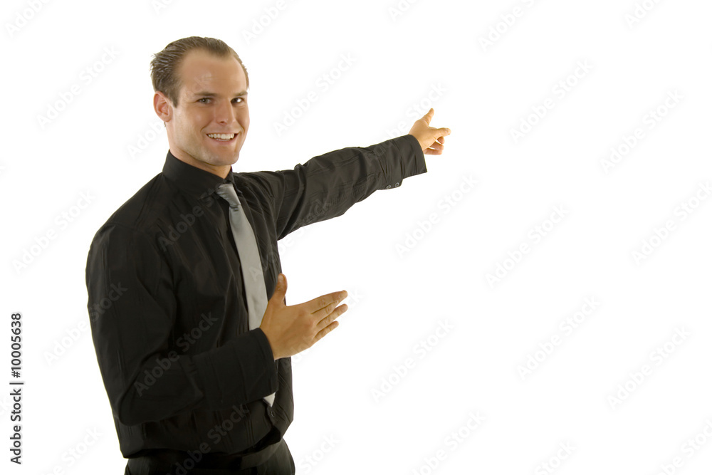 Successful young business person doing presentation Successful young business person doing presentation