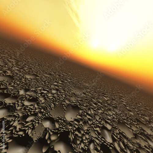 Background of a Pelted Planet with Pits