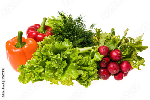 Set of summer vegetables