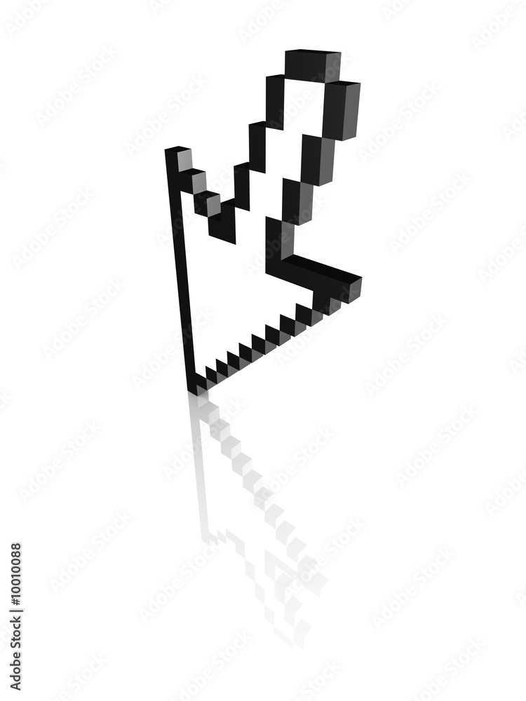 Computer arrow cursor 3d rendered illustration Computer arrow cursor 3d rendered illustration