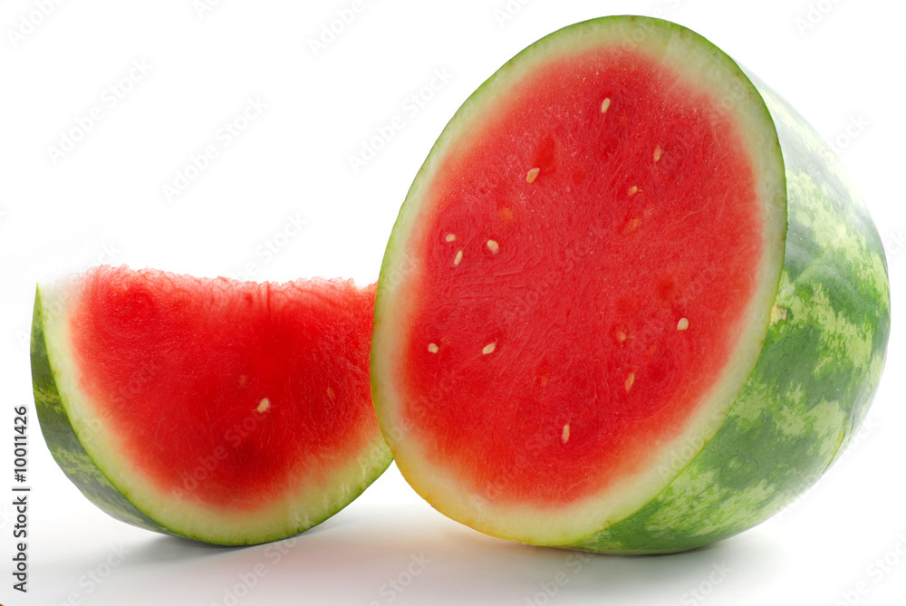 Watermelon sliced studio isolated on white background Watermelon sliced studio isolated on white background