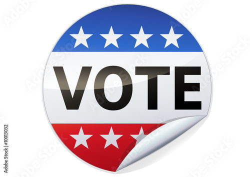 Sticker américain vote (détouré)
