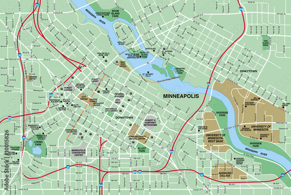 Downtown Minneapolis  City Map