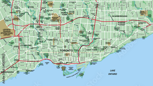 Toronto, Canada City Map photo