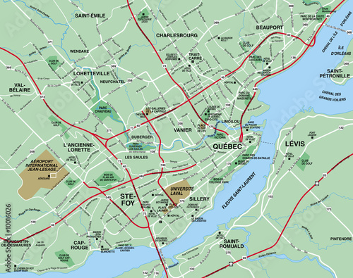 Quebec Metropolitcan Area Map photo