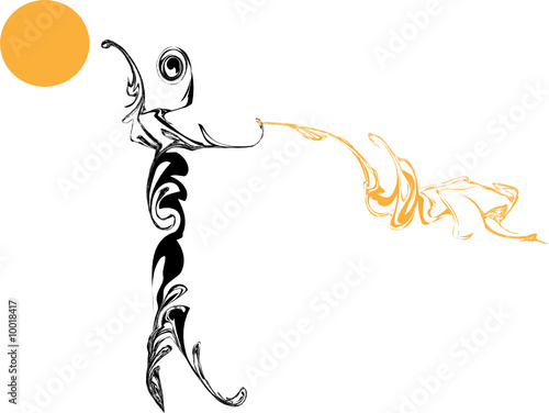 Abstract dance in the sun