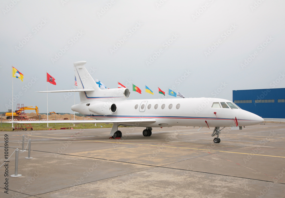 Jet at airport Jet at airport