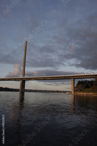 bridge in brittany at the sunset