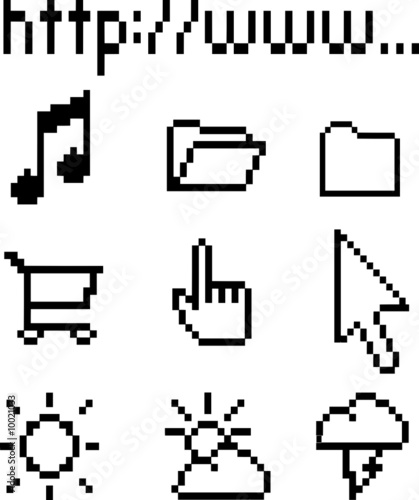 Vector retro icons