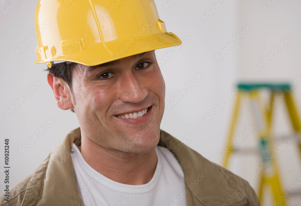 Portrait of a construction worker Portrait of a construction worker