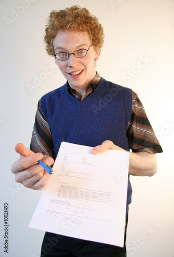 Sign here (mischievous)