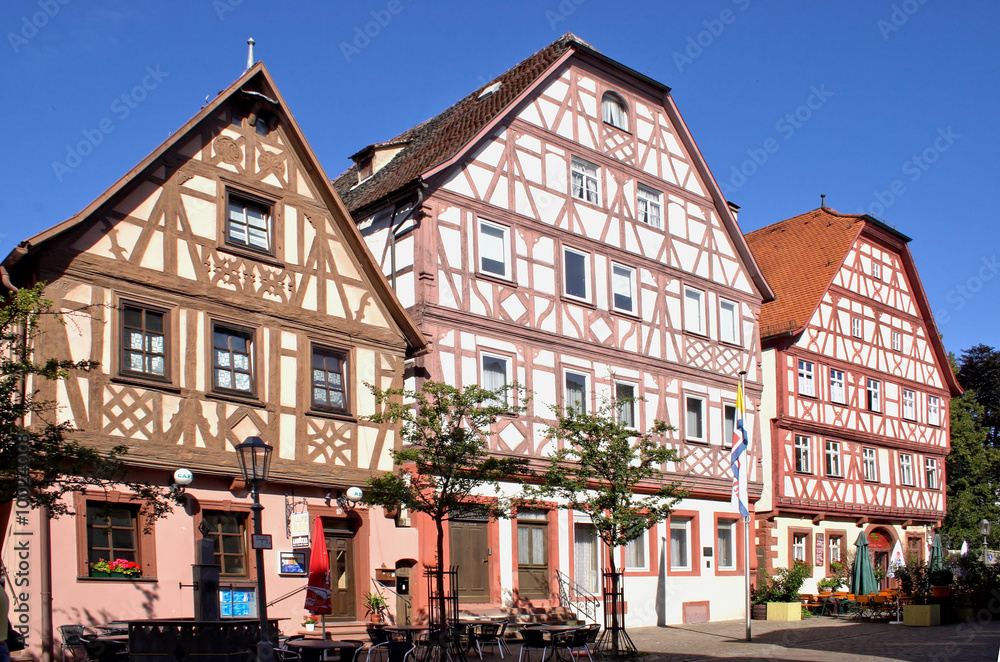 Fachwerkhäuser im unterfränkischen Karlstadt