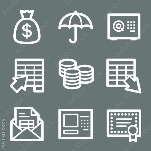 White banking web icons V2