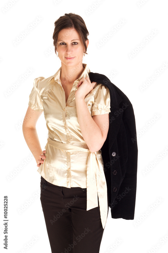 Young attractive adult Caucasian business woman Young attractive adult Caucasian business woman