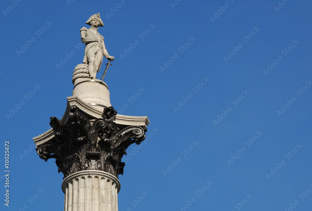 Fototapeta premium nelson's column memorial statue in london