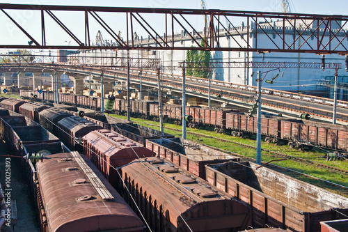 transportation series: railroad freight terminal with car