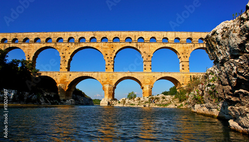 Foto pont du gard et riviere gardon