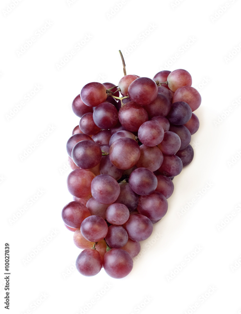 Grapes, white background and clipping path