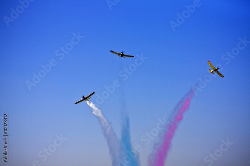 Planes performing an acrobation during air show