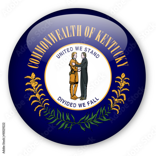 Принти на полотні Kentucky State Flag Button