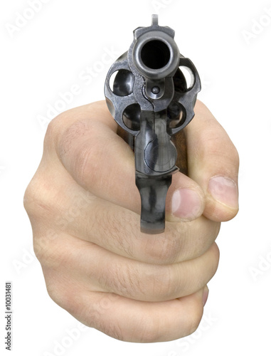 Isolated Aimed gun in you face