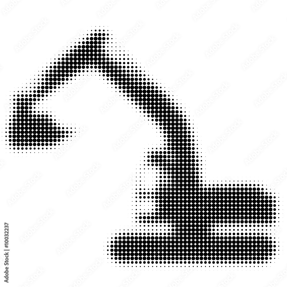 halftone hydraulic excavator silhouette on white illustration halftone hydraulic excavator silhouette on white illustration