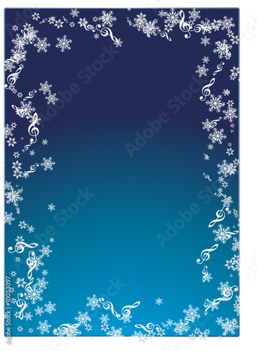 Weihnachten Karte blau Schnee