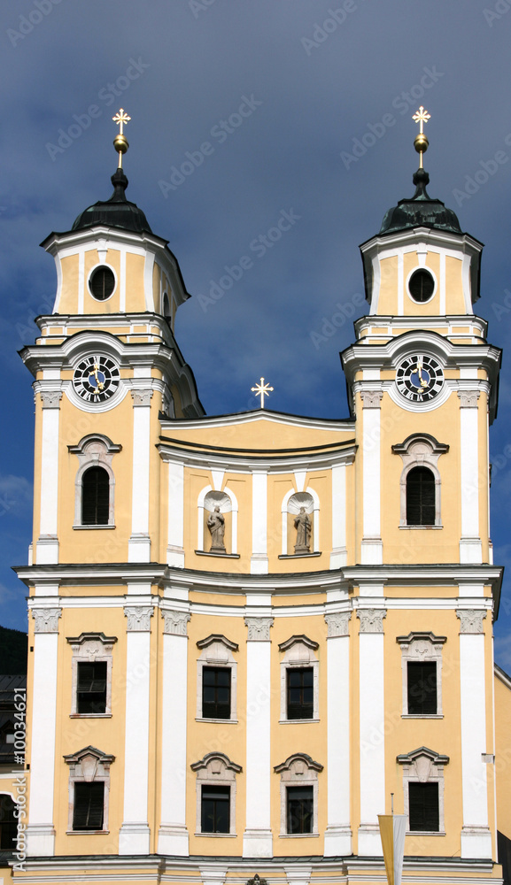 Beautiful baroque church in Mondsee, Austria