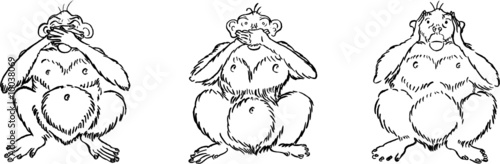 three wise monkeys