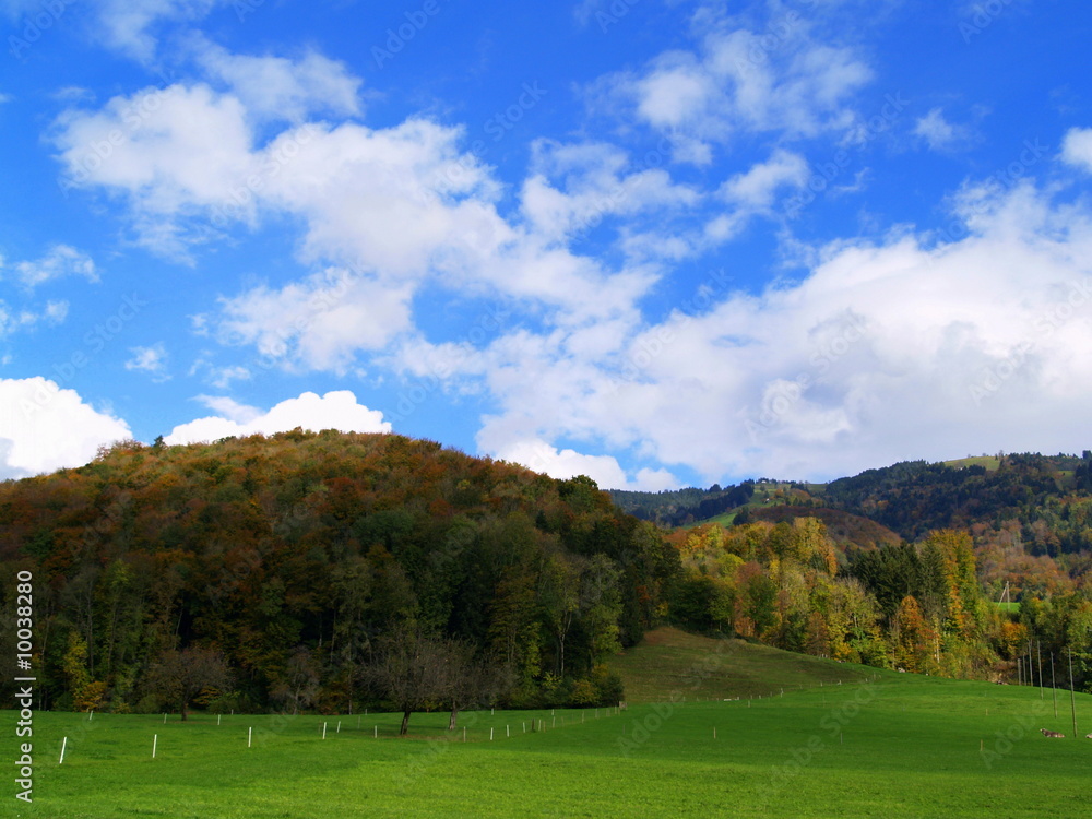 vallée alpine en automne