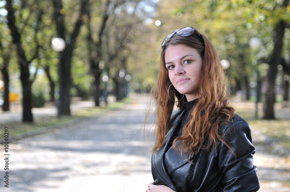 Happy young woman outdoors in nature Happy young woman outdoors in nature