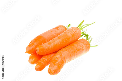 pile of carrotes isolated on the white background