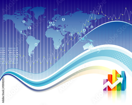 Global Finance design, vector illustration layered.