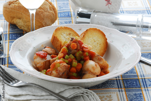 Fotografie Spezzatino di Coda di rospo - Secondo pesce Ricetta Veneto