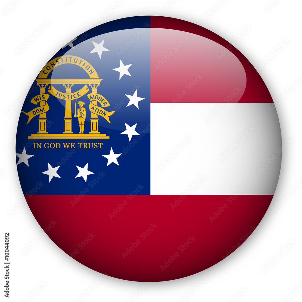 Georgia State Flag Button Georgia State Flag Button