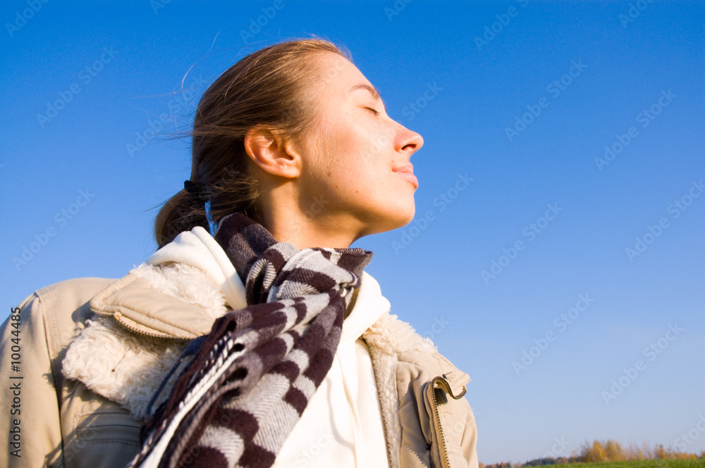 woman with eyes closed woman with eyes closed