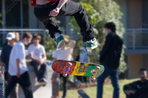 Skateboarder in the air